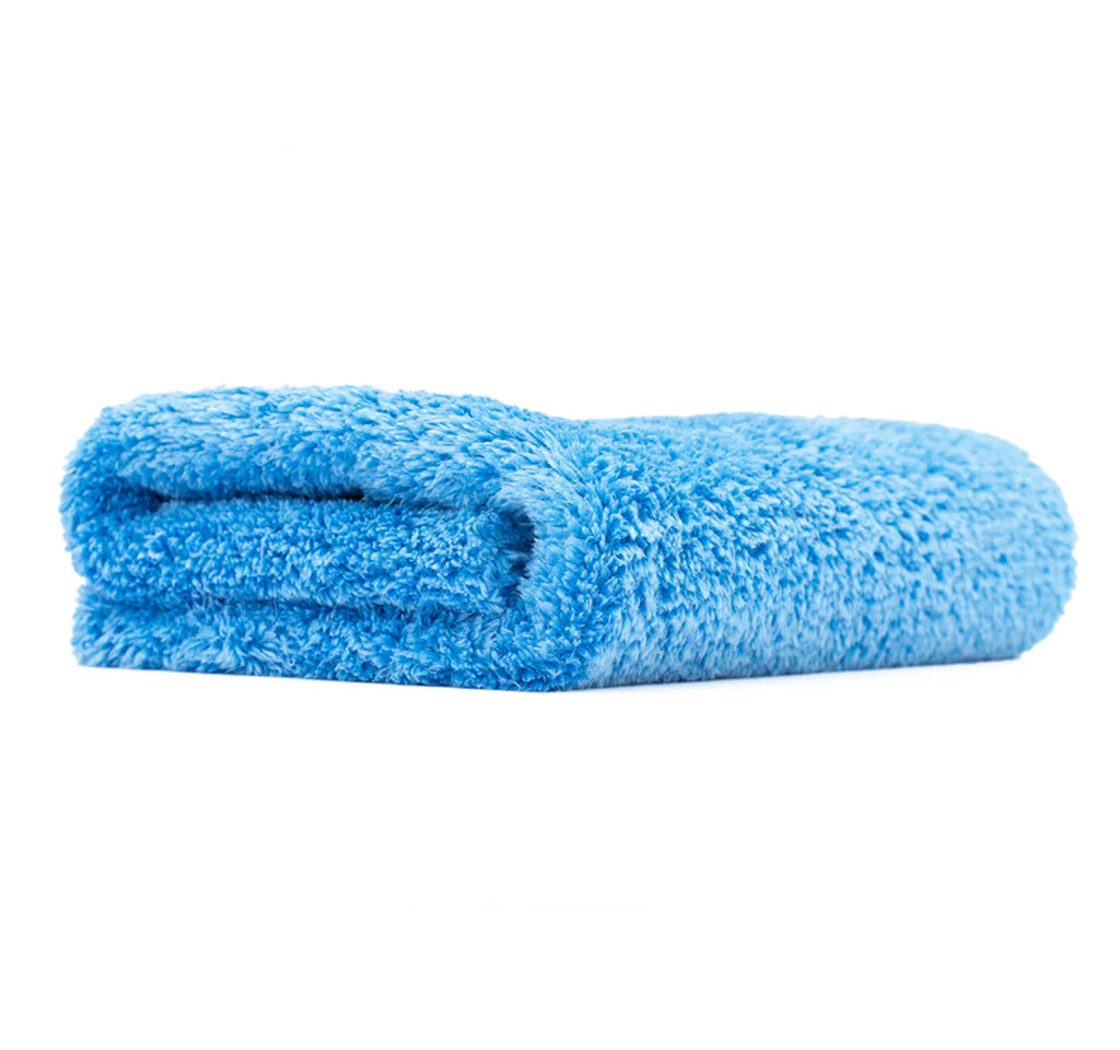 THE RAG COMPANY EAGLE EDGELESS 500 16 X 16 PLUSH MICROFIBER TOWEL - BLUE x3