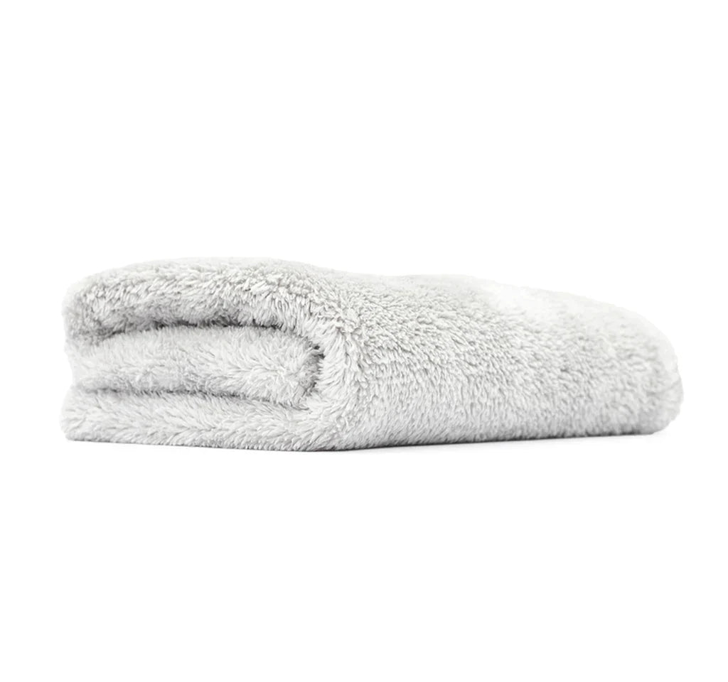 THE RAG COMPANY EAGLE EDGELESS 500 16 X 16 PLUSH MICROFIBER TOWEL - LIGHT GREY x3