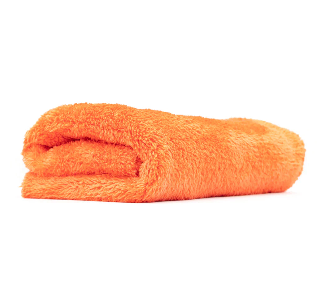 THE RAG COMPANY EAGLE EDGELESS 500 16 X 16 PLUSH MICROFIBER TOWEL - ORANGE x3