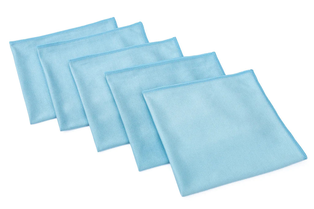THE RAG COMPANY PREMIUM KOREAN BLUE GLASS AND WINDOW TOWELS 40x40
